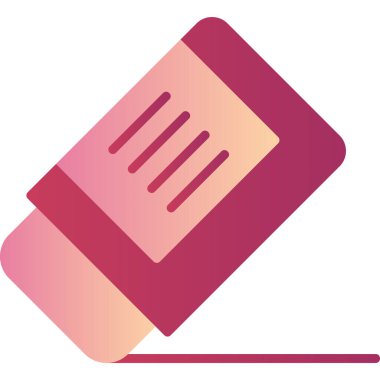 Silgi. Web simgesi vektör illüstrasyonu