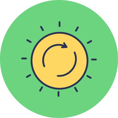 Yenilenebilir Enerji illüstrasyon modern simgesi