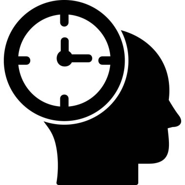 Saat zamanı insan kafası, akıllı telefon aygıtının dijital çizimi 