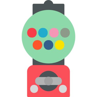 Gumball Machine Web simgesi basit illüstrasyon