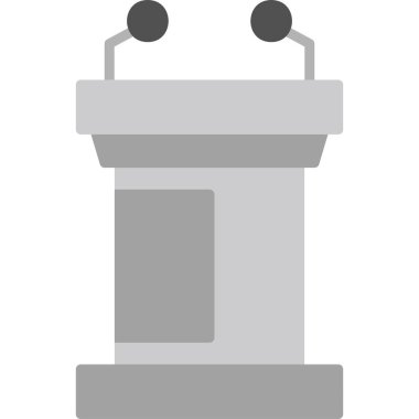 Podyum. Web simgesi basit bir illüstrasyon. Tribün simgesi