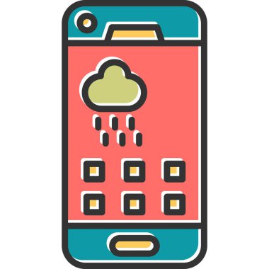 Cep telefonu. Web simgesi basit tasarım