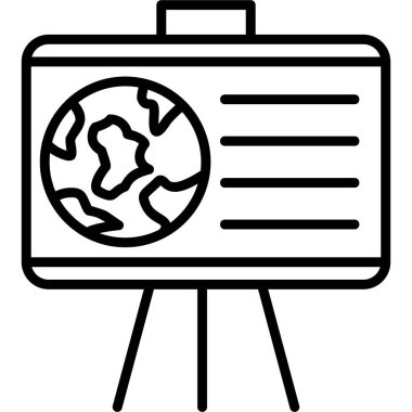 Coğrafya simge vektör çizim