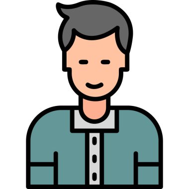 internet user, graphic man logo, simple icon for web page 