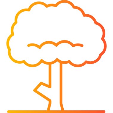 Ağaç modern simgesi, vektör illüstrasyonu