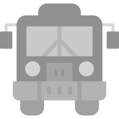 Otobüs. Web simgesi basit tasarım