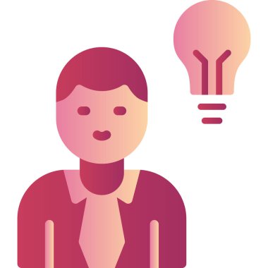 Fikir modern simgesi, vektör illüstrasyonu