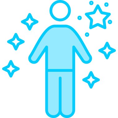 ayakta duran adam simgesi, web simgesi illüstrasyonu, kutlama