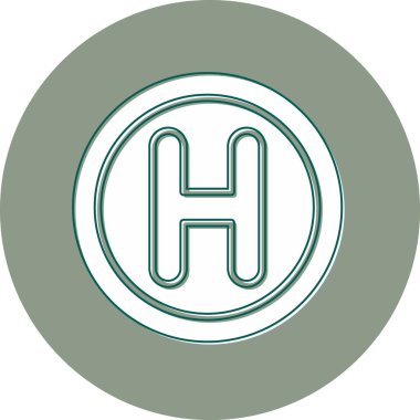 Heliport modern simge vektör illüstrasyonu