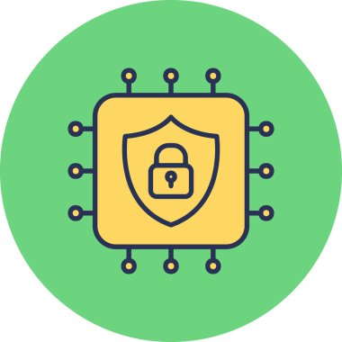 CPU icon, vector illustration simple design