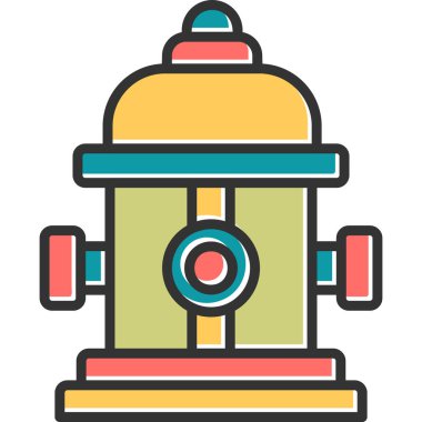 Yangın musluğu modern ikon vektör çizimi