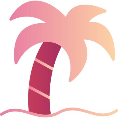 Palmiye ağacı. Web simgesi basit illüstrasyon