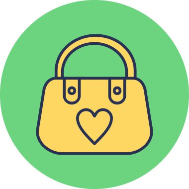 Çanta. Web simgesi basit illüstrasyon