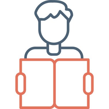 Simge vektör illüstrasyonu öğreniliyor