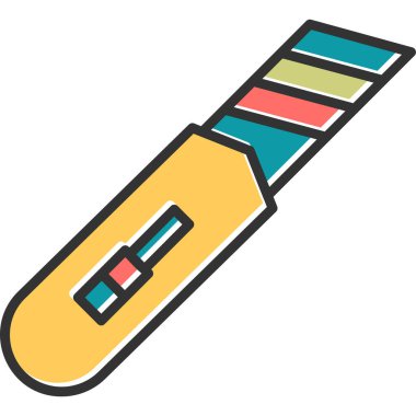 Cutter web simgesi basit illüstrasyon