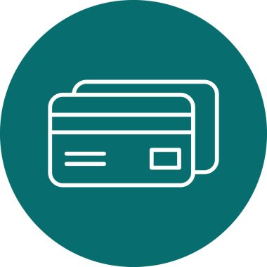 Kredi kartıyla. Web simgesi illüstrasyonu