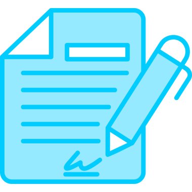 Contract icon, vector illustration simple design