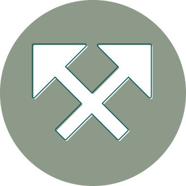 simple and minimalistic vector icon of the intersecting arrows