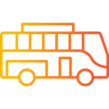 Otobüs. Web simgesi basit illüstrasyon