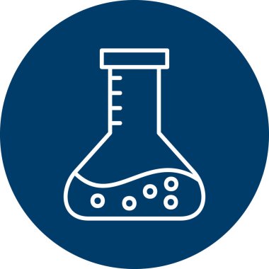 Kimya şişesi. Web simgesi basit tasarım 