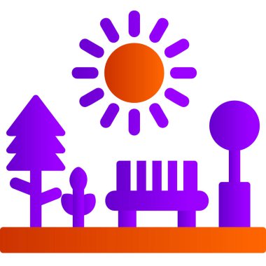 Park et. Web simgesi basit illüstrasyon