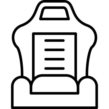 Araba koltuğu modern simge, vektör illüstrasyonu