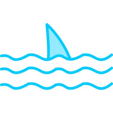 Köpekbalığı modern simgesi, vektör illüstrasyonu 