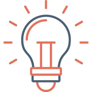 light bulb, web icon simple illustration