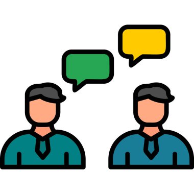 Çalışma sohbeti modern simge, vektör illüstrasyonu