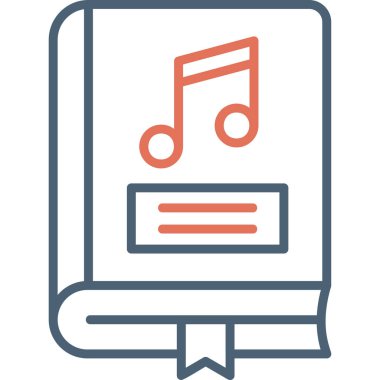Music Book. web icon simple illustration