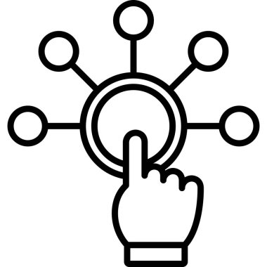 Teknoloji. Web simgesi basit illüstrasyon