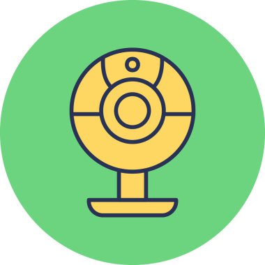 Web kamerası, basit Webcam simgesi tasarımı