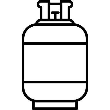 Gaz Silindirinin vektör çizimi