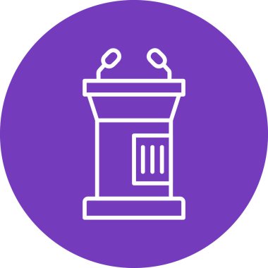 Lectern modern simgesi, vektör illüstrasyonu