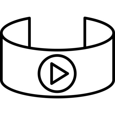 Panoramik basit simge, vektör illüstrasyonu