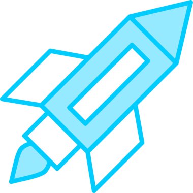 füze modern simge vektör illüstrasyonu