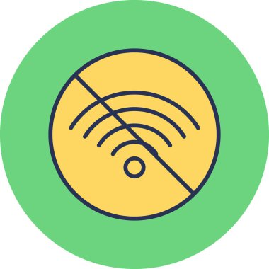 İnternet web simgesi yok basit illüstrasyon