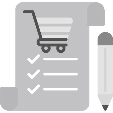 Alışveriş Listesi web simgesi basit illüstrasyon