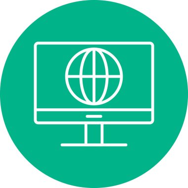 vektör lcd simgesi illüstrasyonu