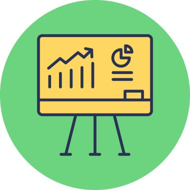 analizler sunum web simgesi basit illüstrasyon 