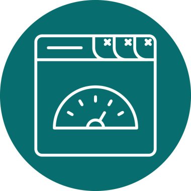 Page Speed web icon, vector illustration