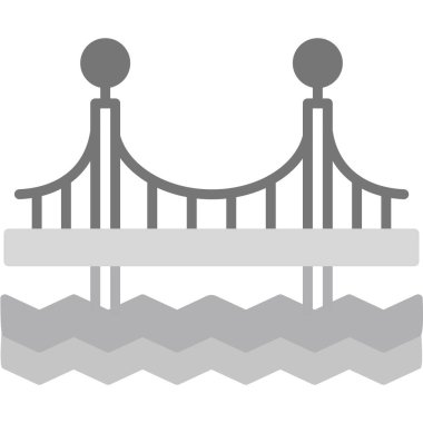 Köprü modern simgesi, vektör illüstrasyonu