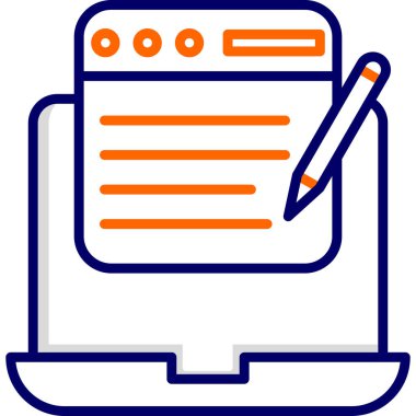 İçerik yazma simgesi, modern tasarım illüstrasyonu