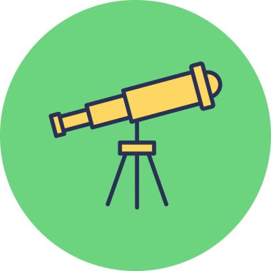 Teleskop. Basit web simgesi illüstrasyonu