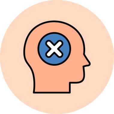 Güvensiz modern simge, vektör çizimi