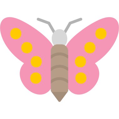 Kelebek. Web simgesi vektör illüstrasyonu