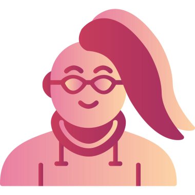 kadın web simgesi vektör illüstrasyonu