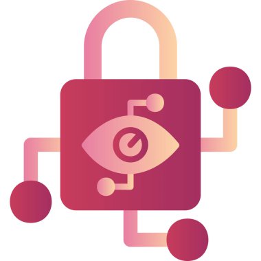 Asma kilit. Web simgesi vektör illüstrasyonu 