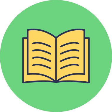 Kitap simgesi, modern tasarım illüstrasyonu