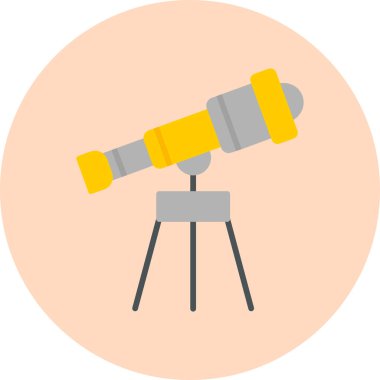 Teleskop. Web simgesi basit illüstrasyon